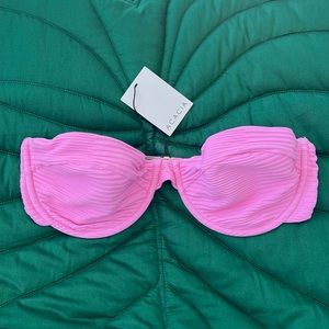 NWT Acacia Swimwear Rose Dual ribbed bikini top in sweet pea. Size XL.